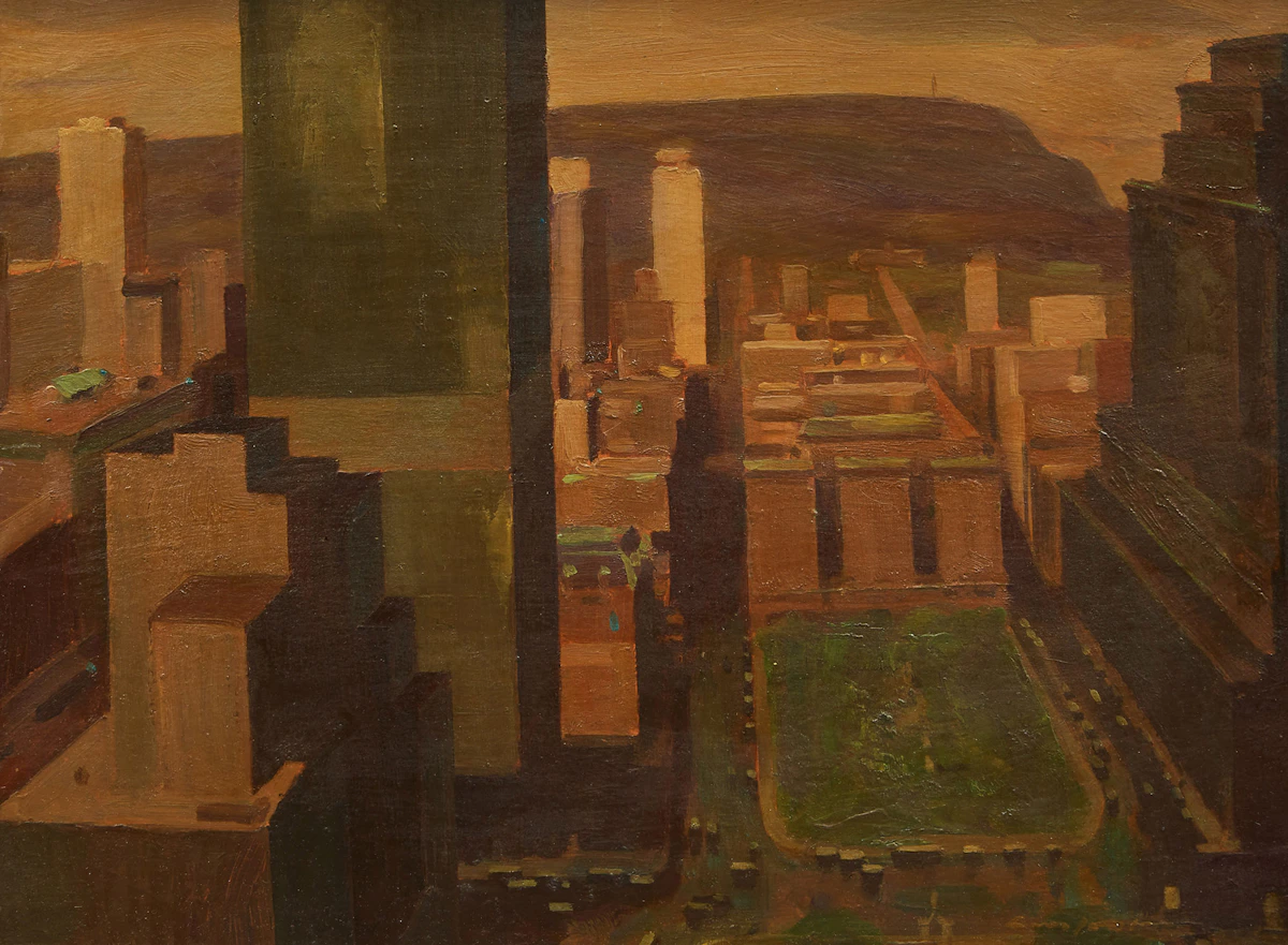 Charles Fraser Comfort, Montreal, oil on board