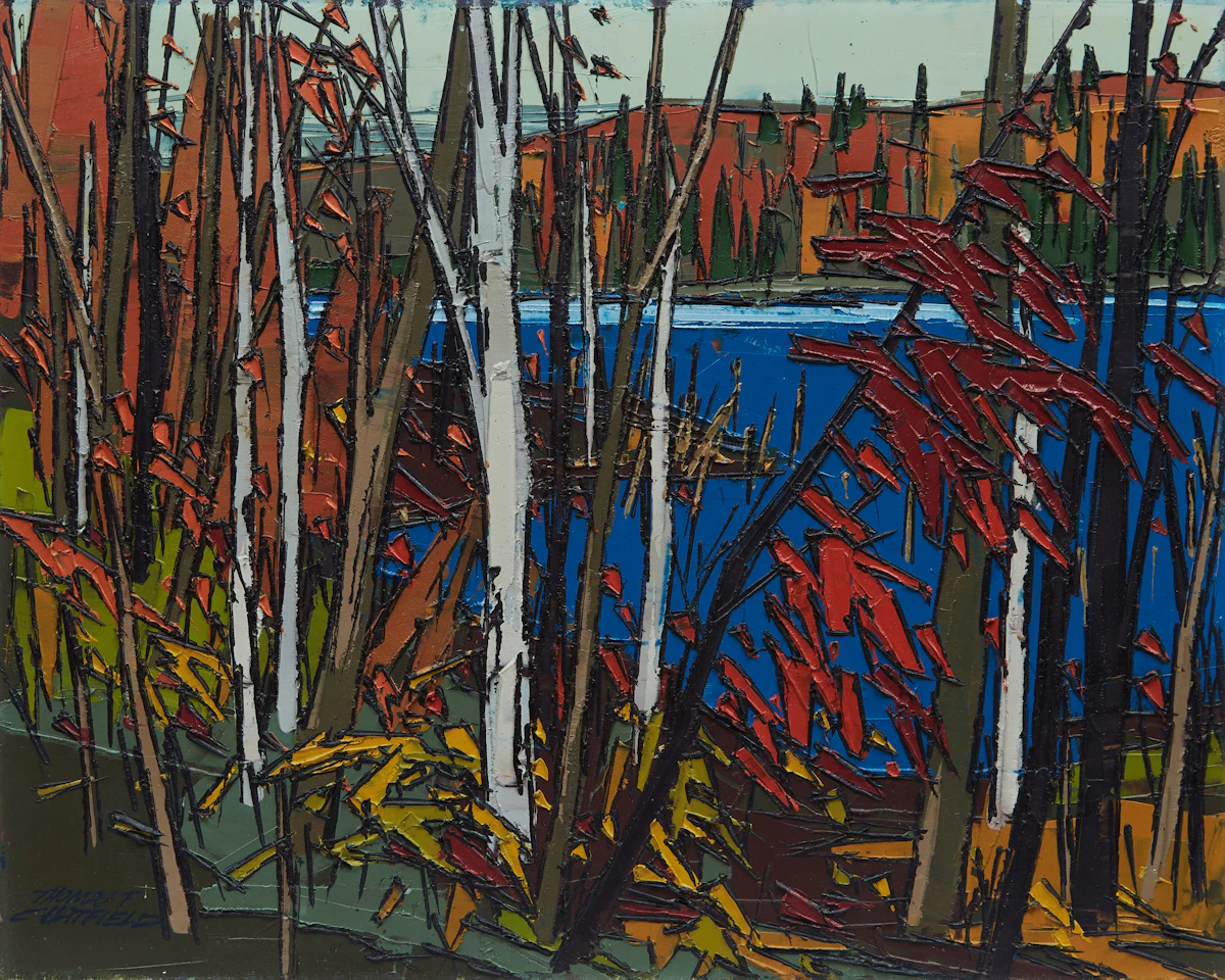 Thomas Frederick Haig Chatfield, Blue Lake, oil on masonite, 1976