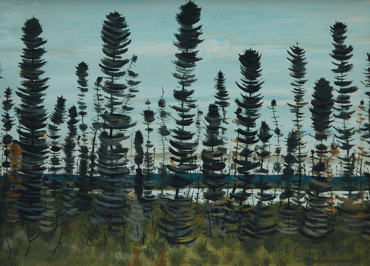 Jacques Godefroy de Tonnancour, North Western, Ontario, silkscreen, 1956