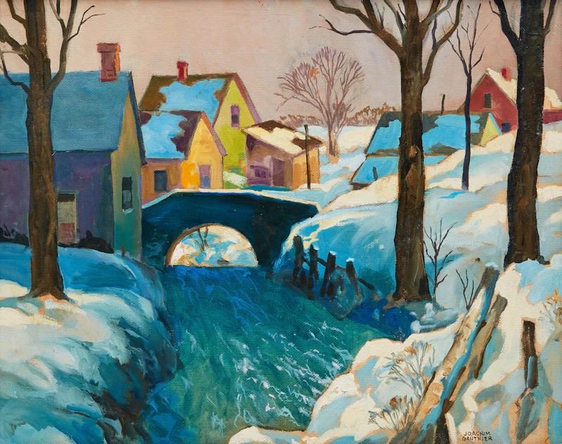 Snowbound Village by Joachim George Gauthier