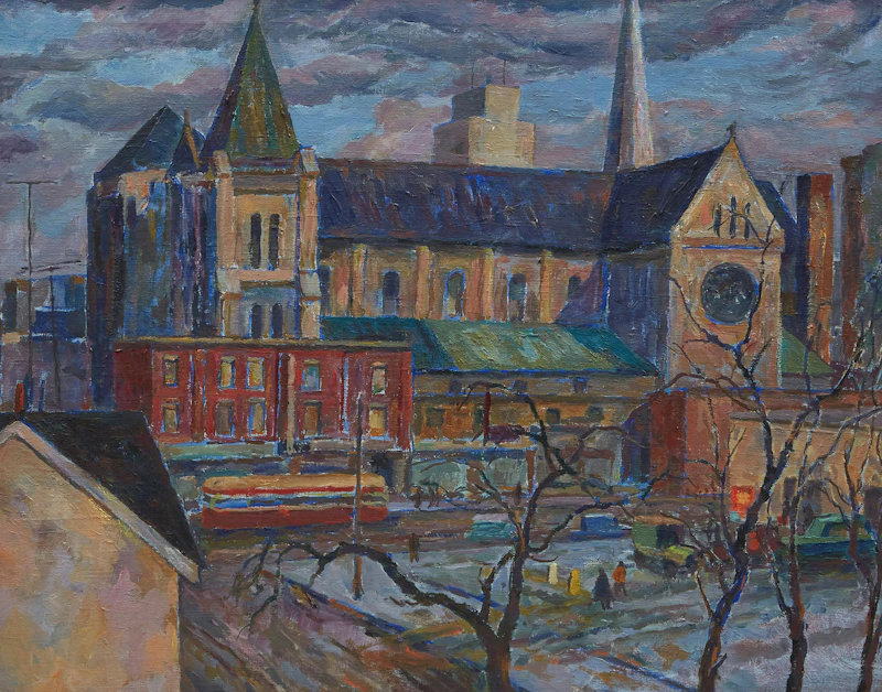 Church at Dundas and McCaul St. by Rowley Walter Murphy