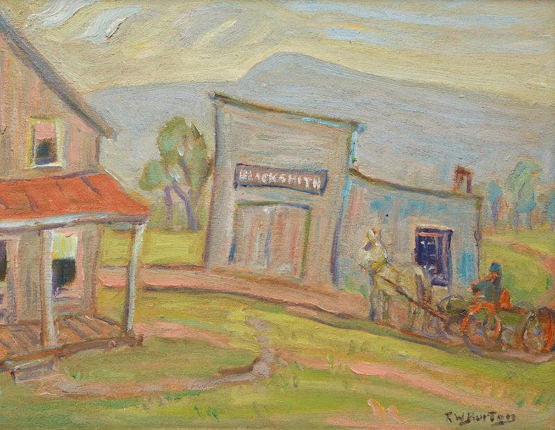 Country Blacksmith Shop by Ralph Wallace Burton