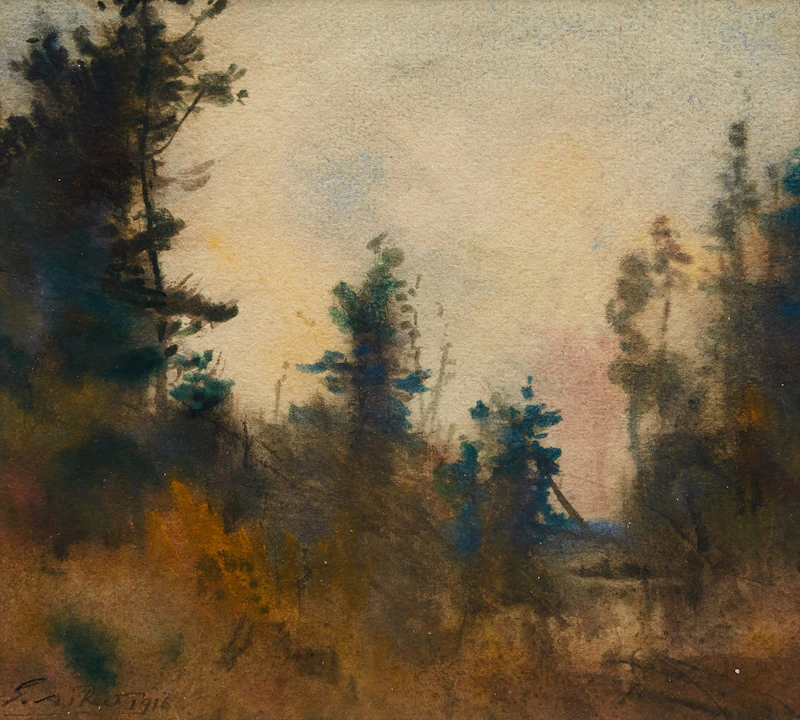 George Agnew Reid, Evening, watercolour