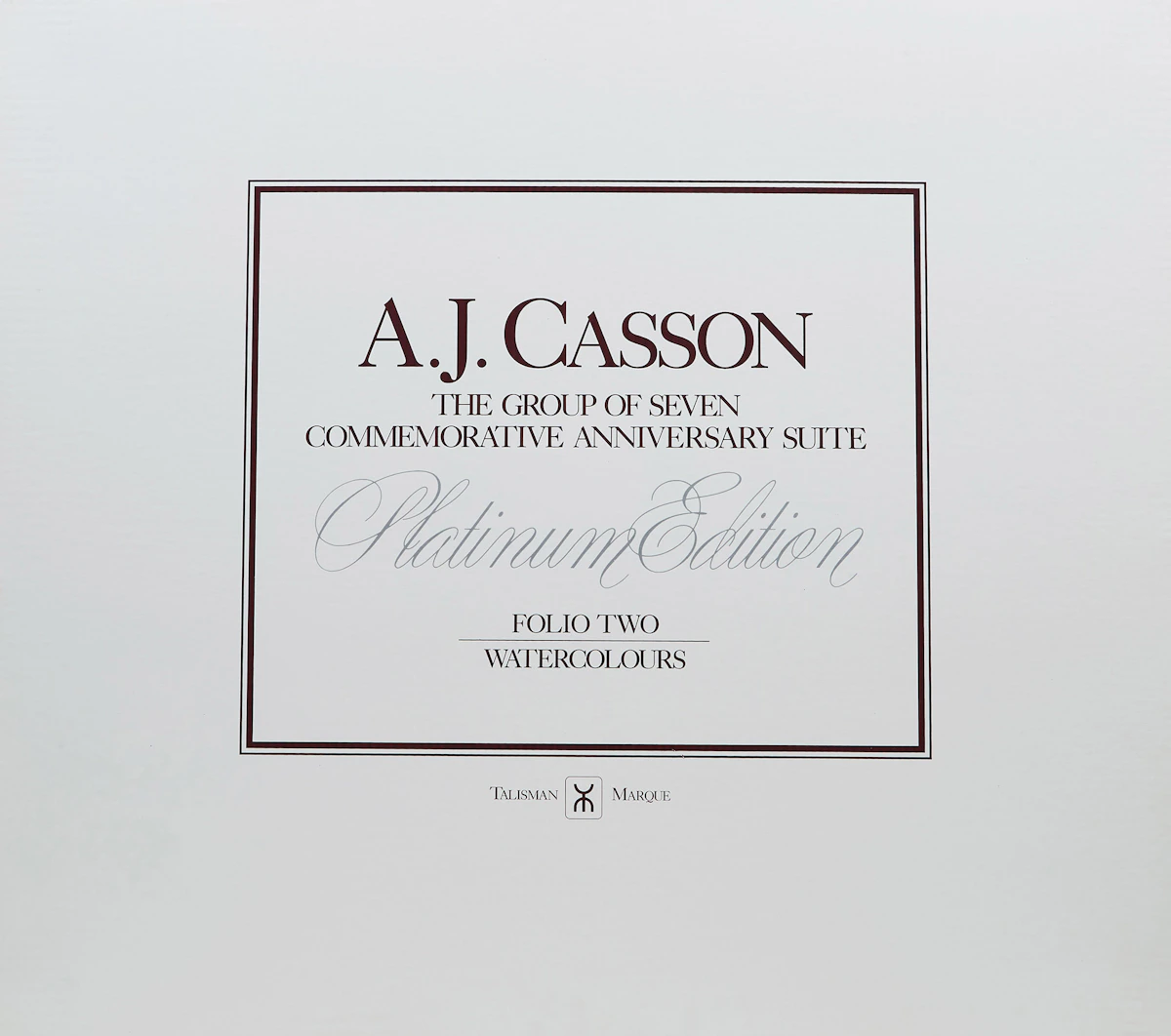 Alfred Joseph Casson, A.J. Casson: The Group of Seven Commemorative Anniversary Suite (Folio Two: Watercolours), folio of seven photolithographic reproductions