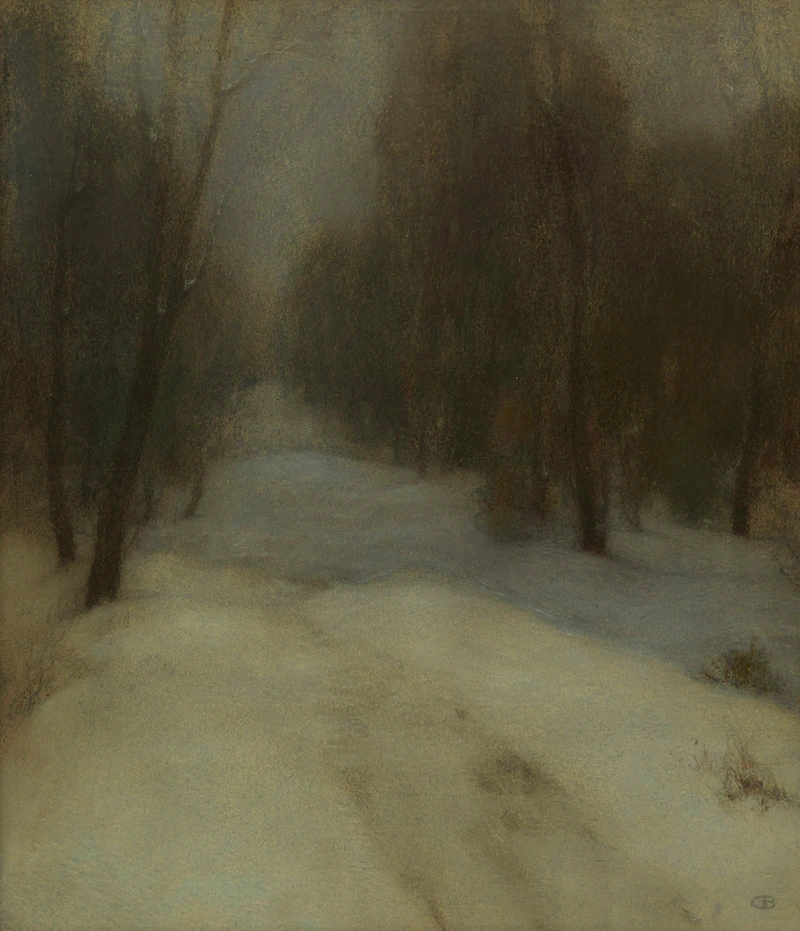 Woods in Winter by Charles Ernest de Belle