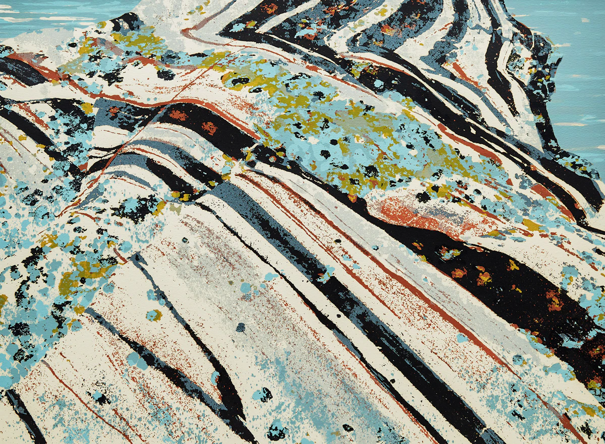 Edward John Bartram, Rockscape #8, colour serigraph, 1976
