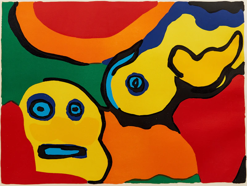 Yellow Boy and Sun by Karel Appel