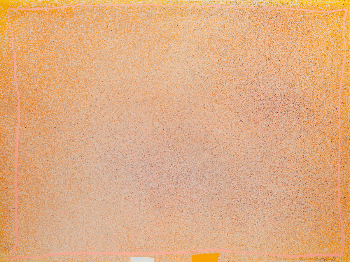 Jules  Olitski, Pink, yellow and white (from the Graphics Suite #2), colour serigraph, 1970