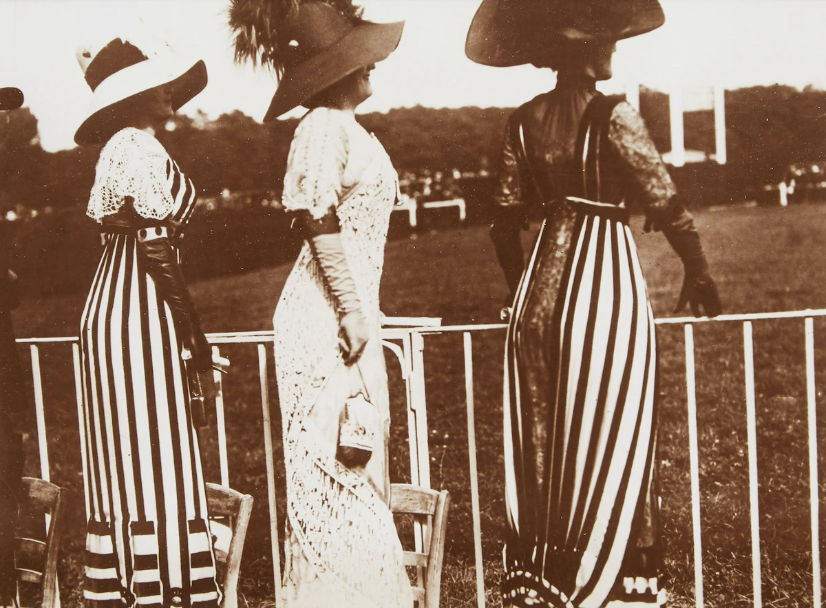 Jacques-Henri Lartigue, The Race Course at Auteuil, Paris, gelatin silver print, 1910