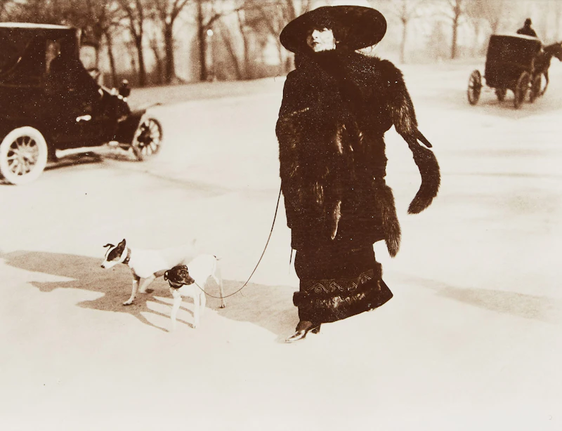Woman with Fox Fur, Avenue Des Acacias by Jacques-Henri Lartigue