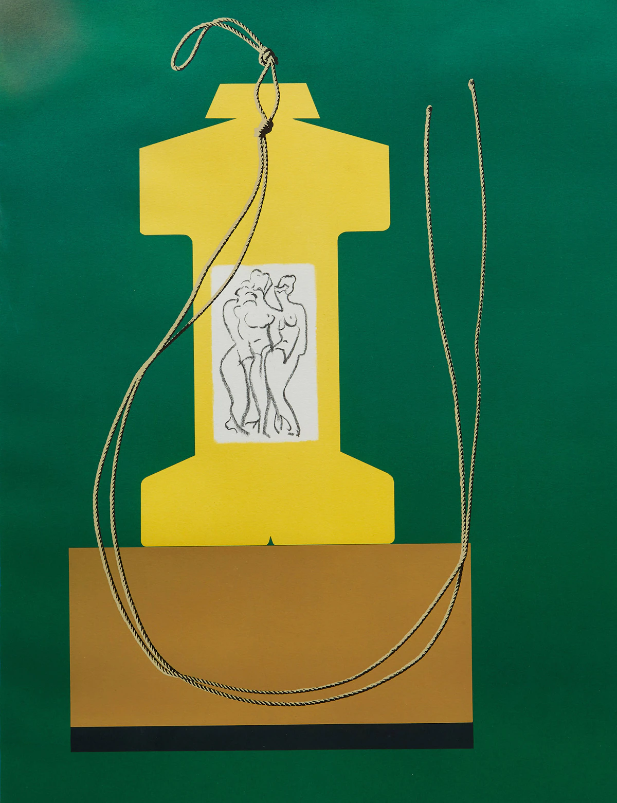 Man Ray, Un Monument, lithograph in colours, 1968