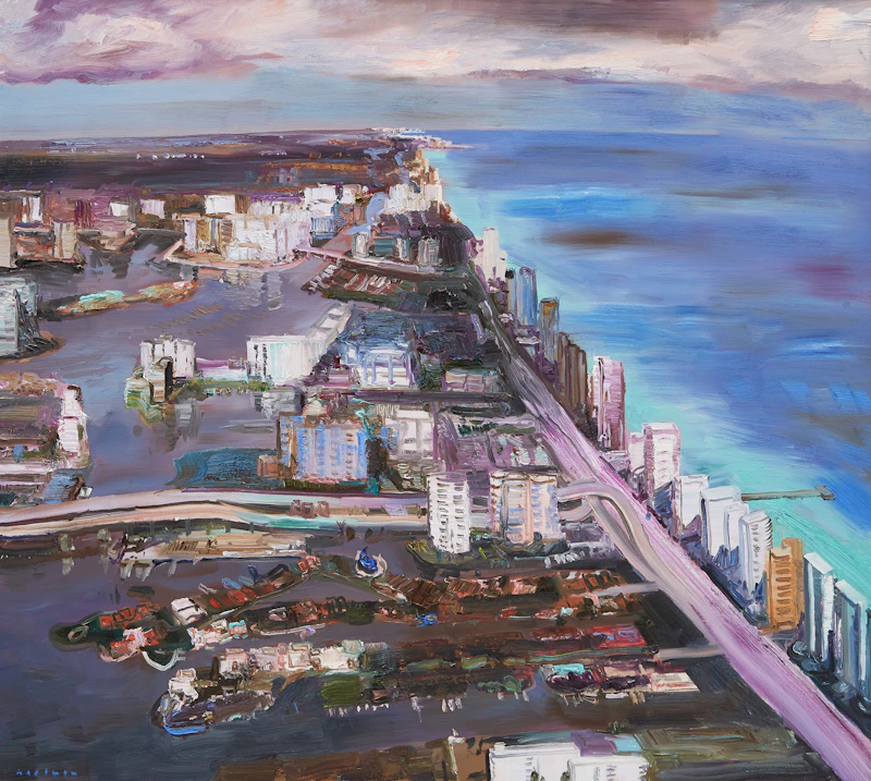 John Hartman, Bal Harbor, oil on linen