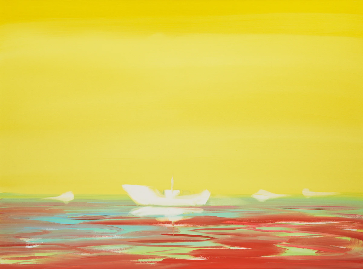 Wanda Koop, Untitled (Sealer), from the Interweave Series, acrylic on canvas, 2008