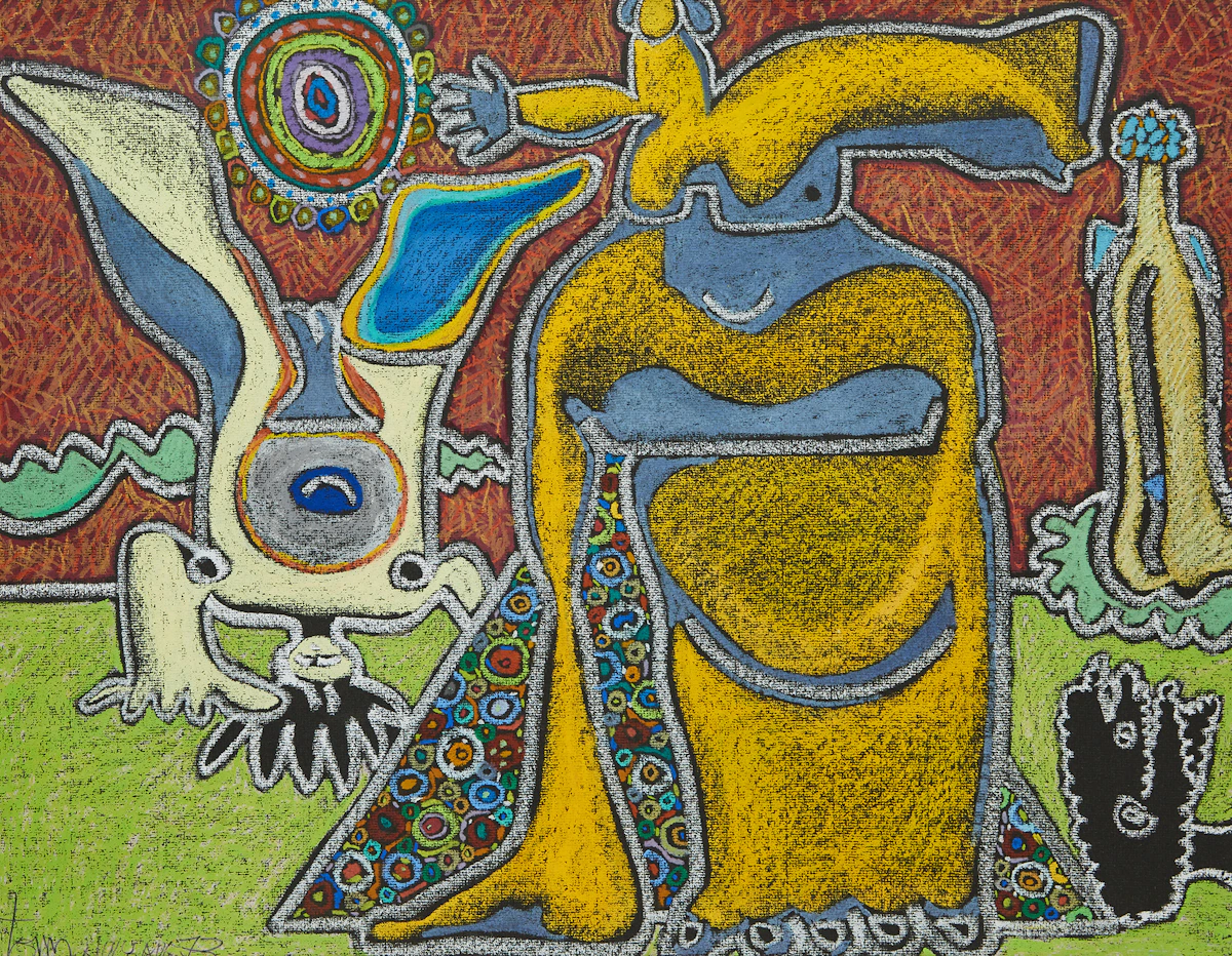 Harold Barling Town, Vale Variations #79, pastel, 1973