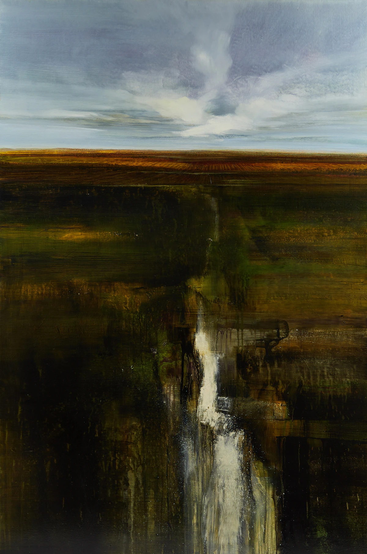James Lahey, Stream Through a Field (Smith Township) , oil on canvas