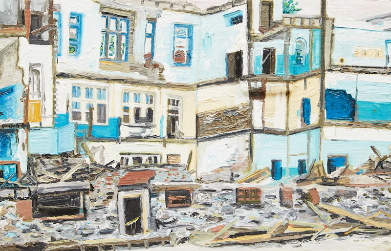Brian Mark Kipping, Demolition, oil on panel