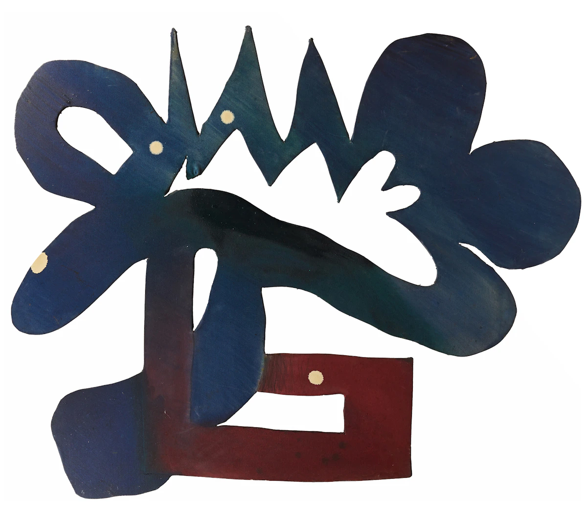 Gordon Rayner, Blue Freeform Construction, oil on canvas mounted on plywood