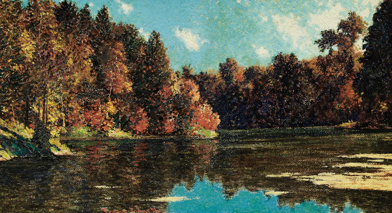 Frank Hans Johnston, October Lagoon, Penetang Peninsula, oil on board