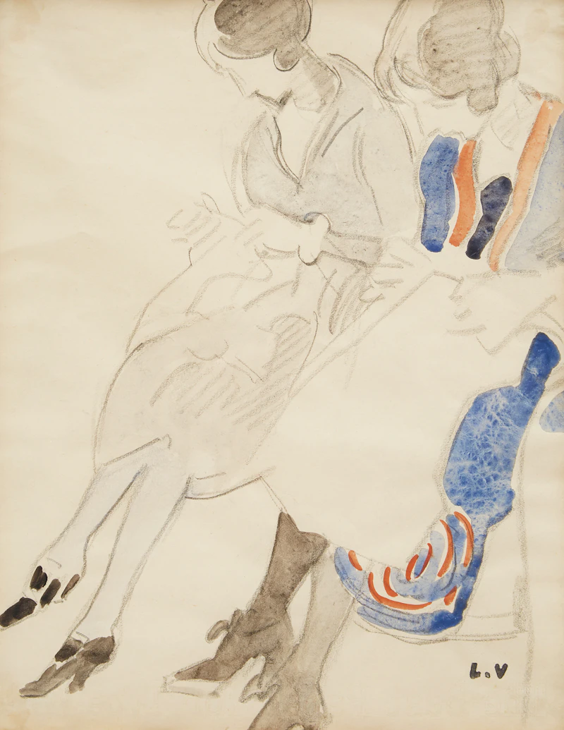 Louis Valtat, Two Women Sewing, no-medium