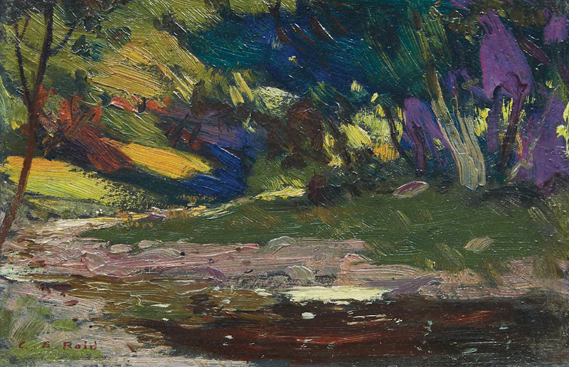 George Agnew Reid, Meadow Brook, oil on board