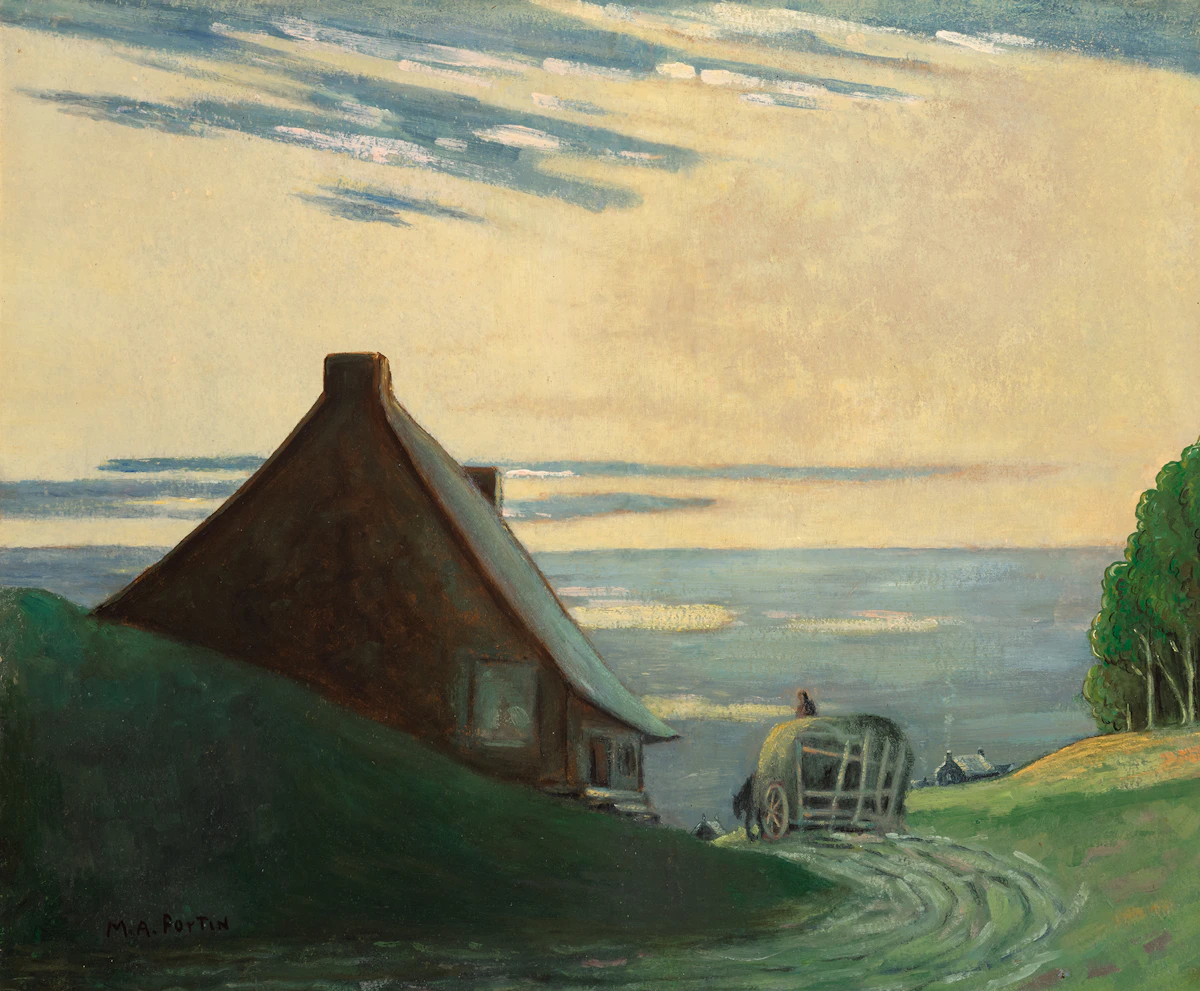 Marc-Aurèle Fortin, Sans titre, circa 1920, oil on board