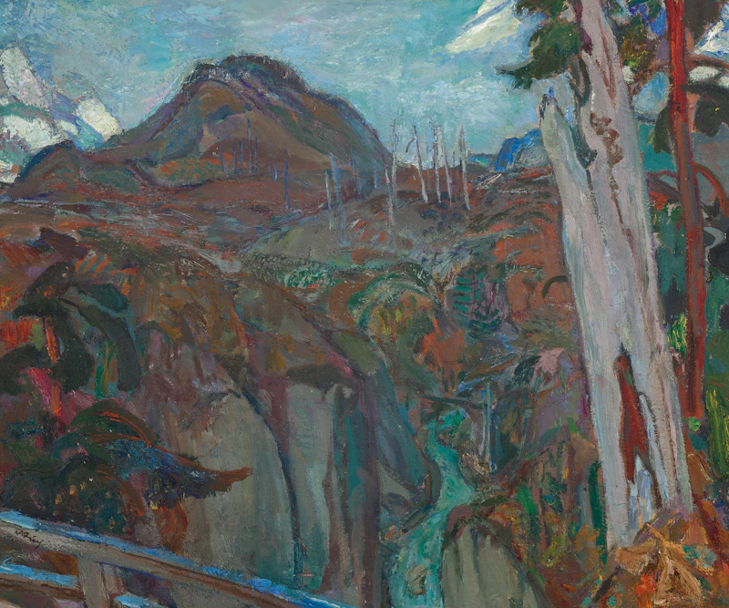 Frederick Horsman Varley, Lynn Valley, B.C. , oil on canvas on board