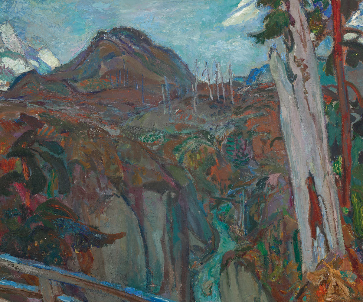 Frederick Horsman Varley, Lynn Valley, B.C. , oil on canvas on board, 1932-35
