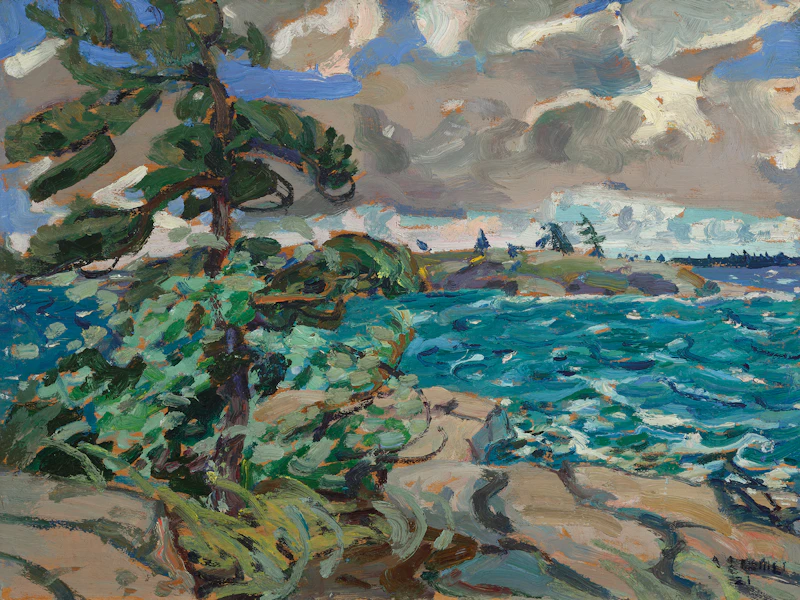 Arthur Lismer, A September Gale, Georgian Bay, 1921, oil on wood