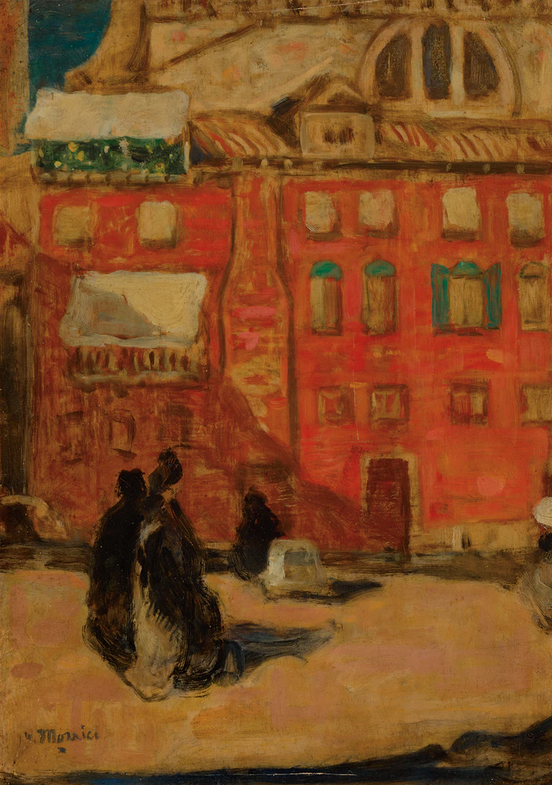 À Venise (Study for “Red Houses, Venice”) by James Wilson Morrice