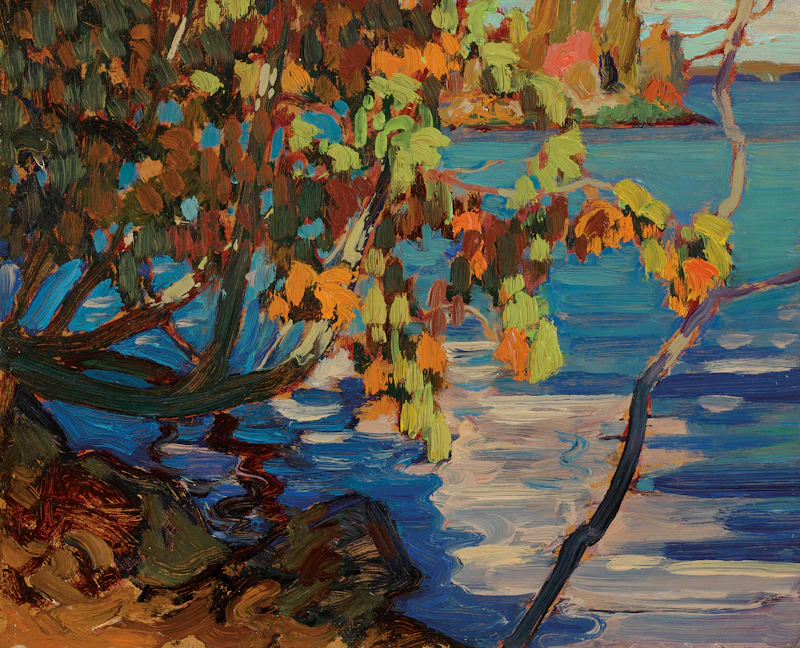 James Edward Hervey MacDonald, Cedars, Little Turtle Lake, 1922, oil on wood-pulp board