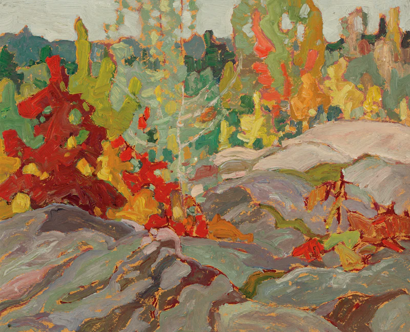 Franklin Carmichael, Autumn Tangle, oil on beaverboard