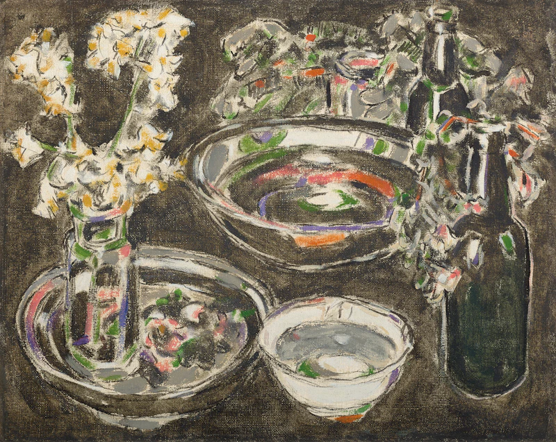Tin Basin, Flowers in a Prospector’s Cabin II, 1929 by David Brown Milne