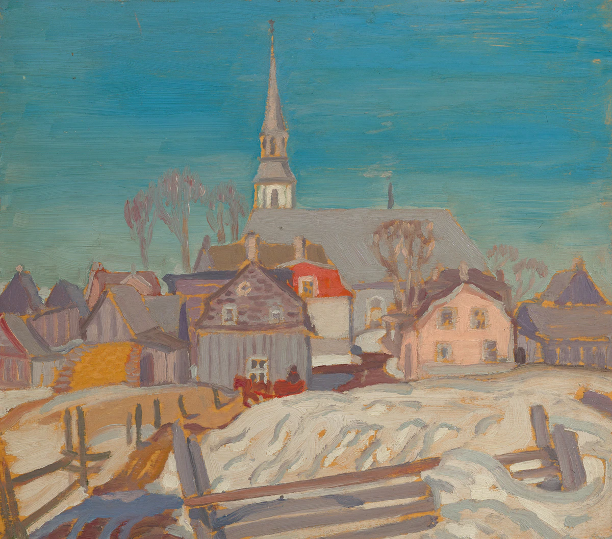 Albert Henry Robinson, Les Éboulements en haut, circa 1928, oil on panel, circa 1924-1929