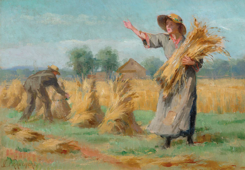 Harvesting/La moisson, circa 1900 by Joseph-Charles Franchère
