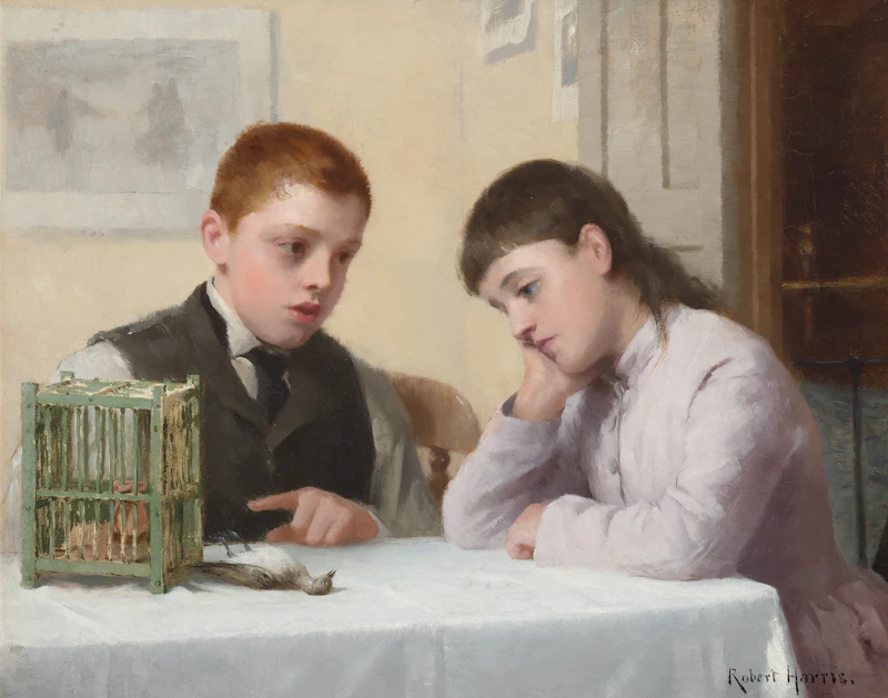 Robert Harris, The Dead Bird, circa 1890, oil on canvas