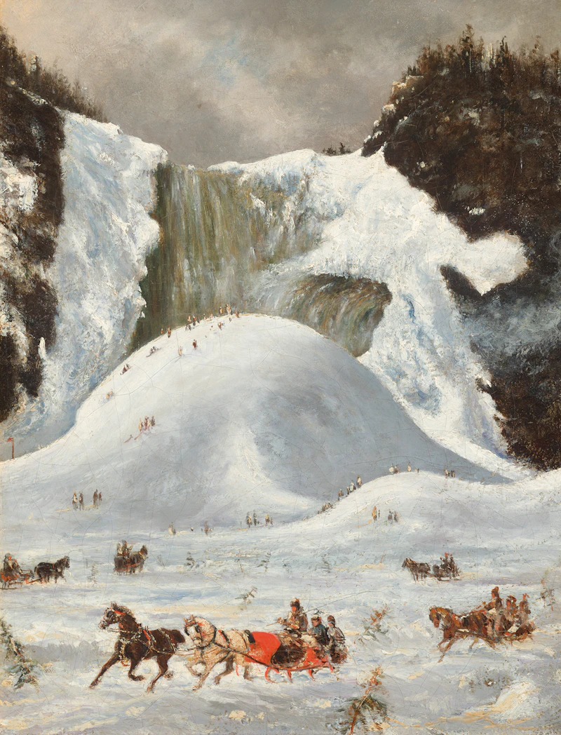Sleigh Riding, Montmorency Falls by William Henry Edward Napier