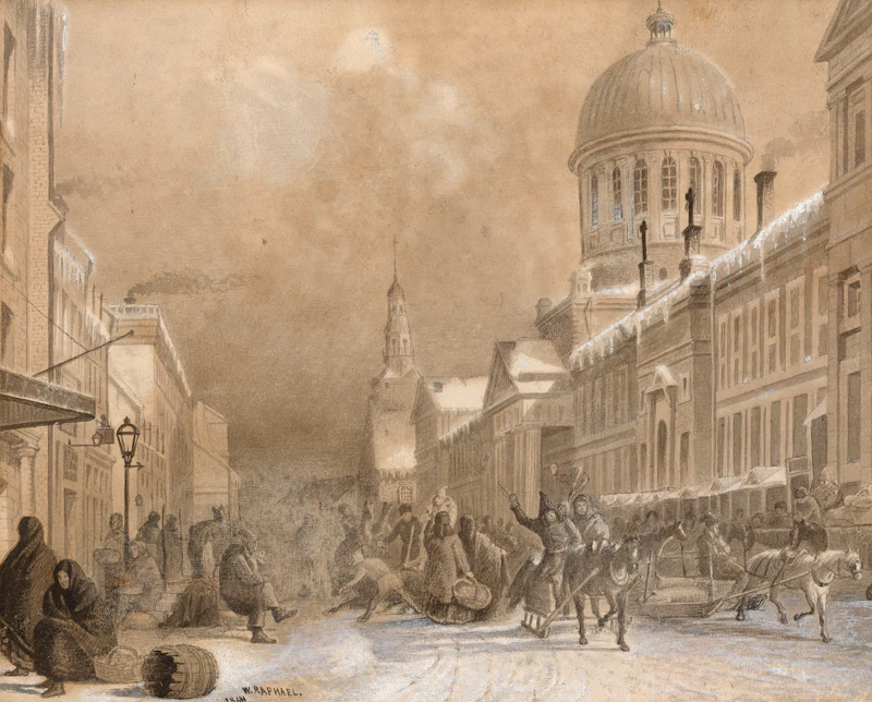 Bonsecours Market, 1864 by William Raphael