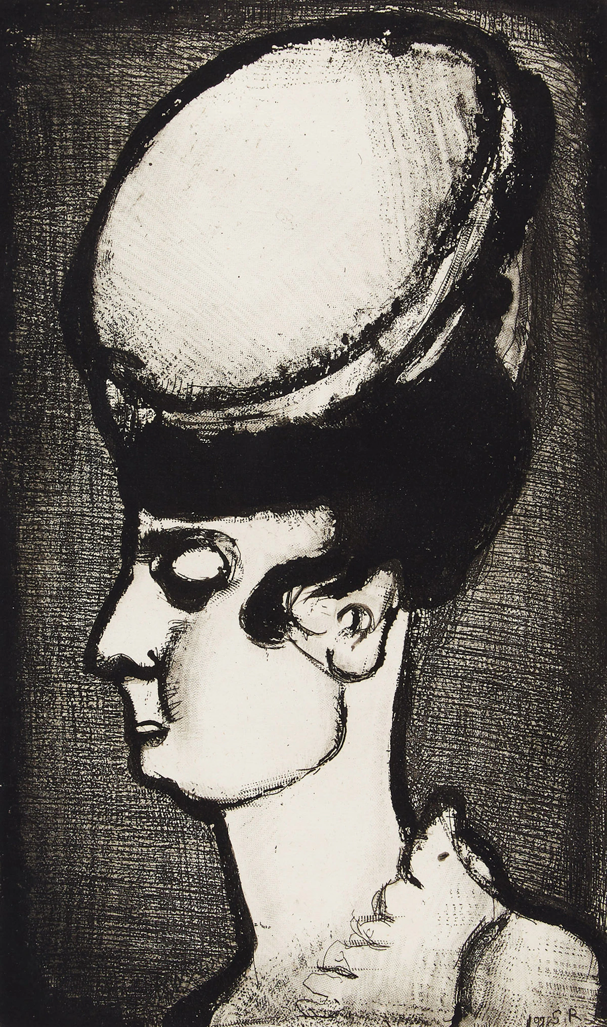 Georges Rouault, Mademoiselle Irma, etching, 1928
