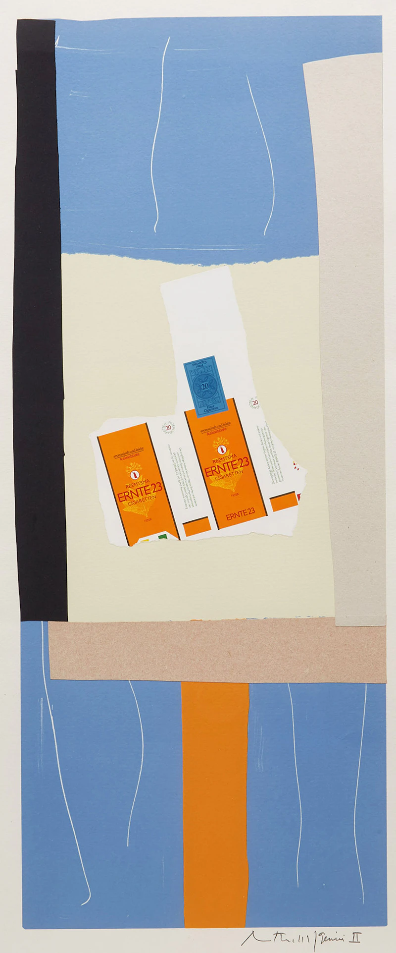 Harvest, with Orange Stripe, from Summer Light Series (Belknap 127) by Robert Motherwell