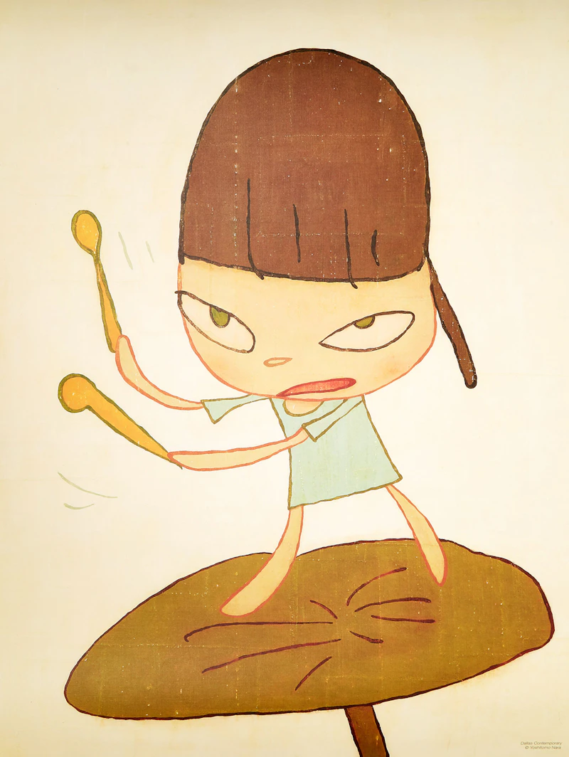 Suite of Three Colour Lithographs by Yoshitomo Nara