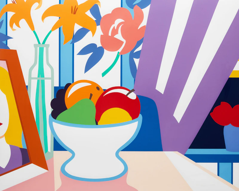 Still Life with Lilies and Mixed Fruit by Tom Wesselmann