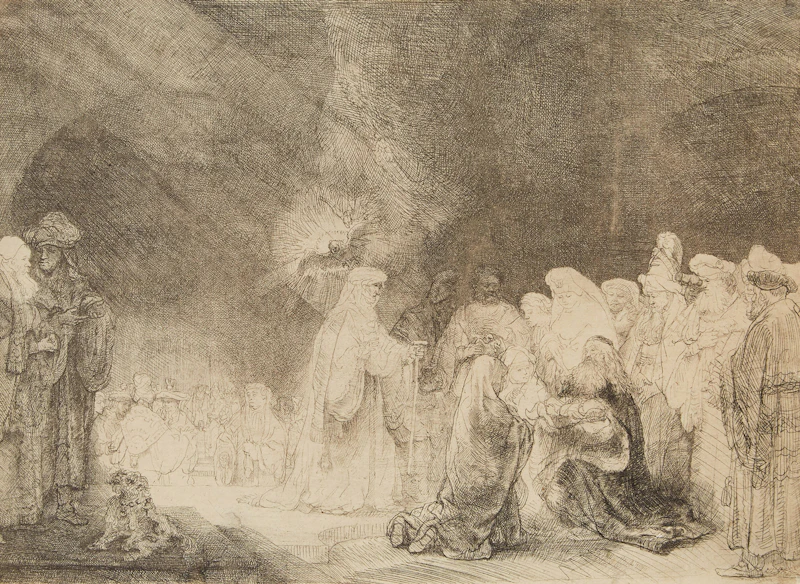The Presentation in the Temple by Rembrandt Harmenszoon Van Rijn