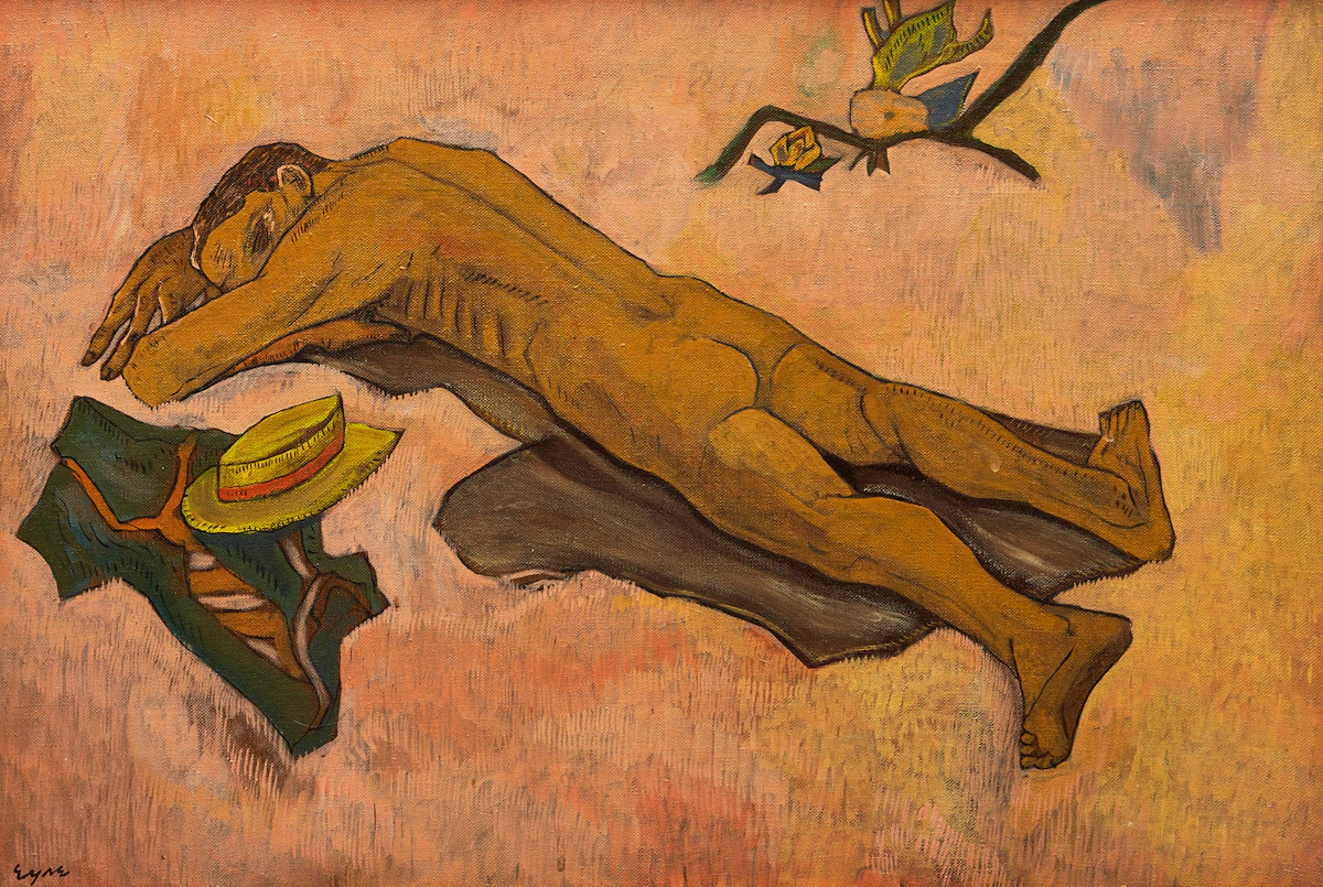 Ivan Kenneth Eyre, Reclining Male, oil on canvas, 1965