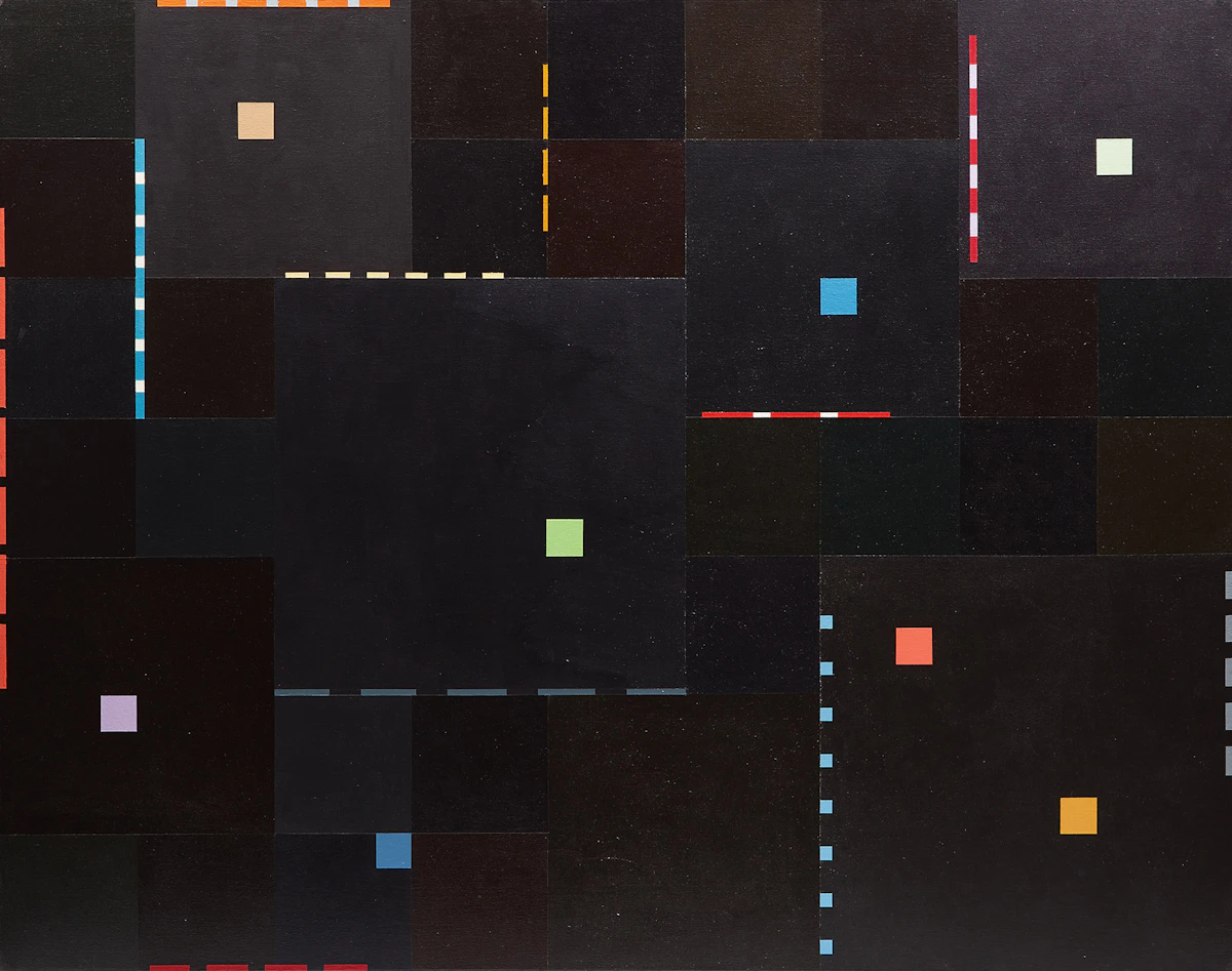 Clive D’Oliveira, Untitled Abstraction, acrylic on canvas, 1988