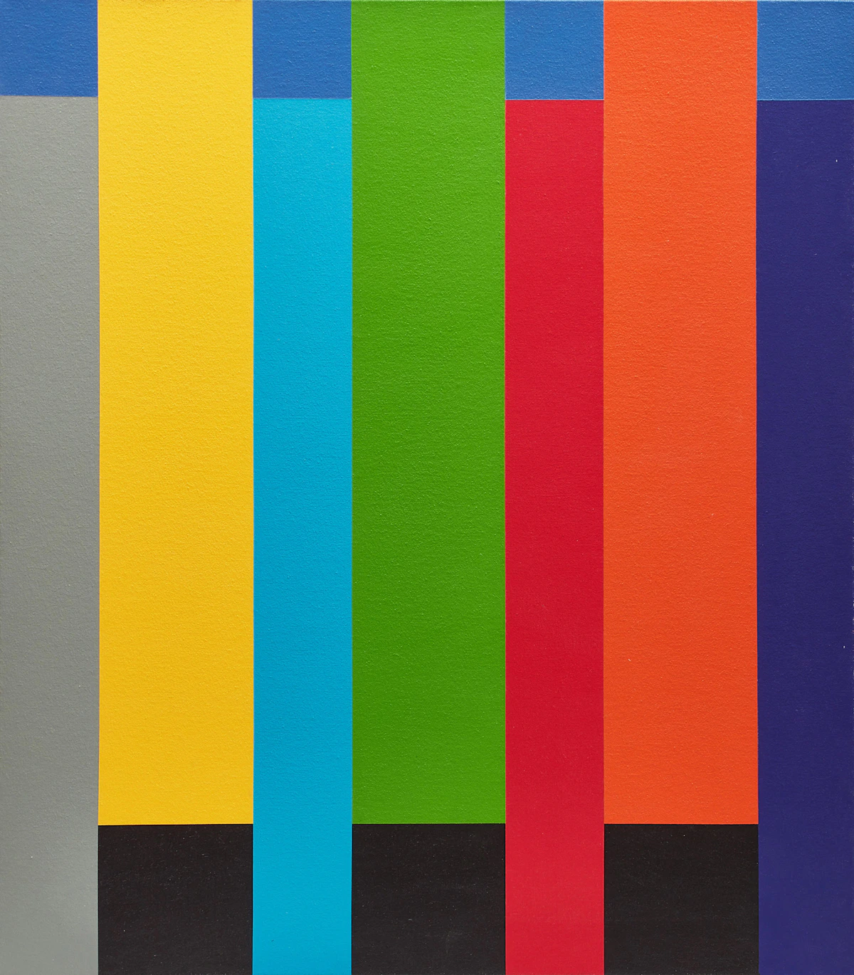 Clive D’Oliveira, Colour Bars B #12, acrylic on canvas, 2001