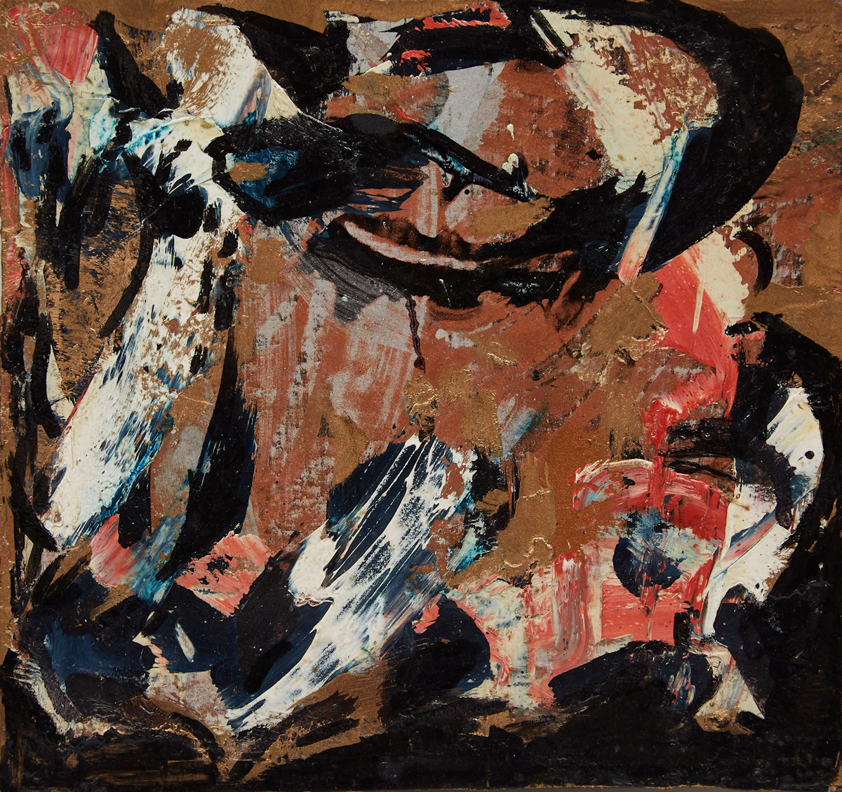 Marcelle Ferron, Abstract , oil on paper mounted on card, 1986