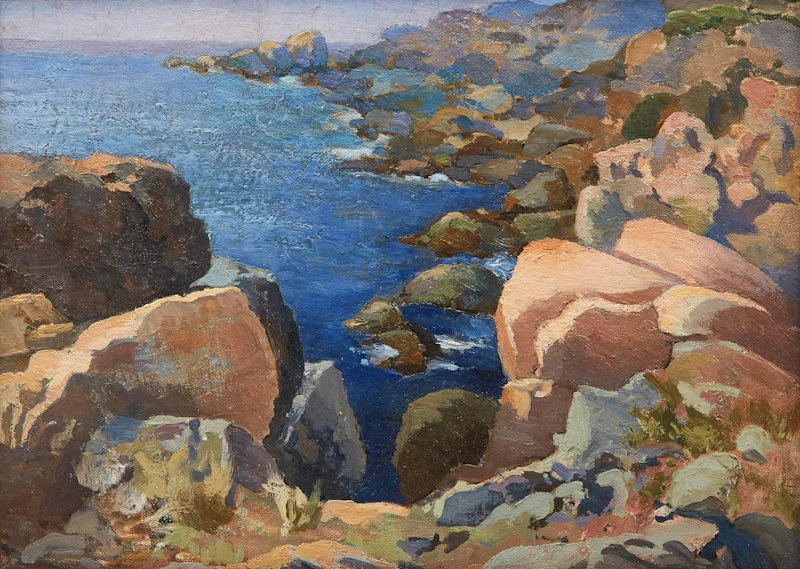 Aleen Elizabeth Aked, A View from the Top; Garden of Ladies , two oils