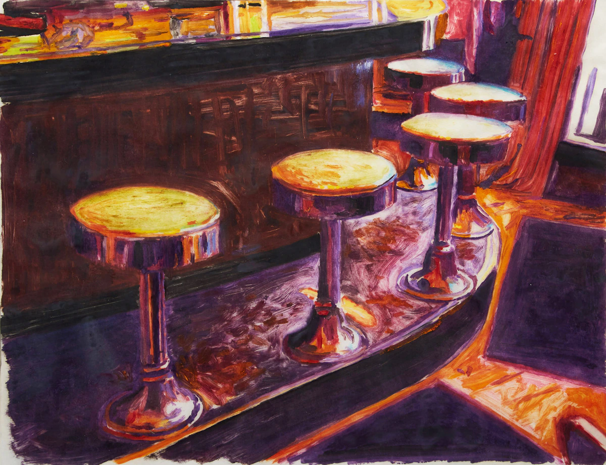 Brian Mark Kipping, Diner, monotype, 1997