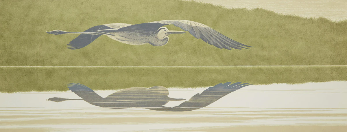 David Alexander Colville, Heron, silkscreen, 1977