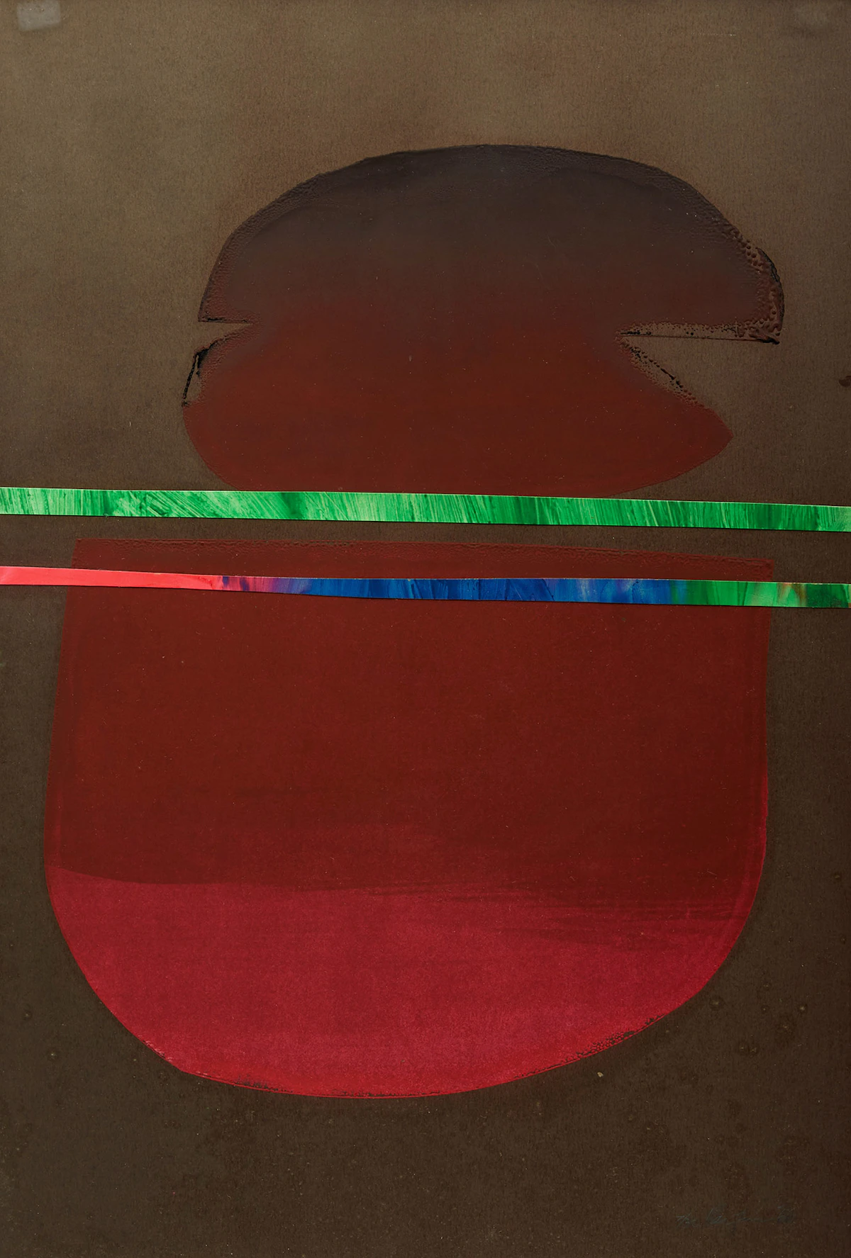 Gordon Rayner, Untitled Abstraction; The Artist’s Jazz Band, mixed media print; colour serigraph